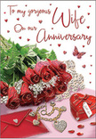 This detailed anniversary card image feels like a love letter made visible, the kind of romantic display you might find in a Seven Sisters flat after a surprise delivery from a local florist. At its centre rests a close-knit cluster of red roses, the blooms full and velvety, their petals unfurling in generous spirals that create a sense of depth and softness. The roses are trimmed with fresh greenery, the leaves catching the light with a gentle gloss, framing the flowers in a way that echoes the leafy corners around nearby Tottenham Green. Adjacent to the bouquet lies an elegant envelope, its neutral tone and smooth surface inviting the idea of a handwritten note inside, filled with personal memories and affectionate words. A piece of jewellery-likely a delicate chain fashioned into small hearts-rests nearby, the metal shining just enough to draw the eye without overwhelming the scene. A red heart-shaped box, compact and polished, sits close to the roses, suggesting a cherished keepsake or special anniversary gift carefully chosen. Dotted throughout the composition are tiny heart-shaped decorations and sparkling accents that appear as though scattered by hand, adding texture and a celebratory feel against the smooth surface of the card. A single butterfly motif hovers above the design, adding a whimsical touch of movement and symbolising change and growth in a long-term relationship. Soft, diffused light illuminates the entire arrangement, highlighting each petal, leaf, and detail with gentle clarity. The atmosphere is intimate and thoughtful, capturing the quiet joy of an anniversary evening in Seven Sisters, where simple, beautiful elements come together to express enduring love and gratitude.